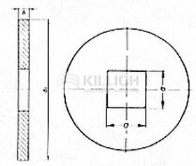 Podložka s čtyřhranným otvorem pro dřevěné konstrukce DIN 440V