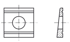 Obrázek DIN 434 Podložka čtyřhranná klínová | Killich s.r.o.