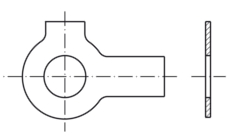 Obrázek DIN 463 Podložka se dvěma nosy | Killich s.r.o.