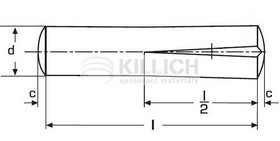 Kolík rýhovaný DIN 1472