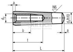 Kolík kuželový s vnitřním závitem DIN 7978