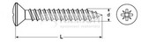 Chipboardscrew cross recessed raised countersunk head, pozidrive