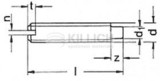 Slotted set screw with full dog point DIN 417