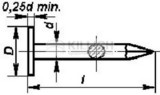 Roofing nail with large head DIN 10230