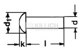 Round head rivet DIN 660